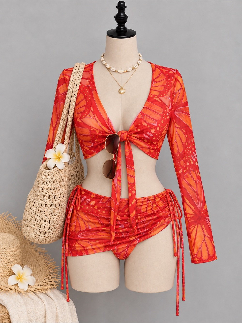 ASOS Mesh Butterfly Print Set